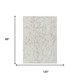 8' X 10' Ivory And Silver Abstract Washable Indoor Outdoor Area Rug