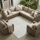 9' X 12' Ivory And Silver Abstract Washable Indoor Outdoor Area Rug