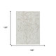 10' X 14' Ivory And Silver Abstract Washable Indoor Outdoor Area Rug