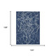 9' X 12' Navy Blue And Blue Abstract Washable Indoor Outdoor Area Rug