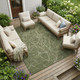 10' X 14' Olive Green And Green Abstract Washable Indoor Outdoor Area Rug