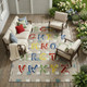 9' X 12' Beige And Brown Geometric Washable Indoor Outdoor Area Rug