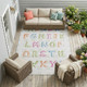 9' X 12' Ivory And White Geometric Washable Indoor Outdoor Area Rug