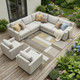8' X 10' Beige And Brown Geometric Washable Indoor Outdoor Area Rug