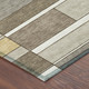 9' X 12' Beige And Brown Geometric Washable Indoor Outdoor Area Rug