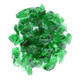 Green Round Reflective Fire Pit Glass
