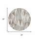 8' Ivory And Silver Round Geometric Washable Indoor Outdoor Area Rug