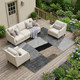 9' X 12' Black And Graphite Geometric Washable Indoor Outdoor Area Rug