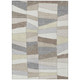 8' X 10' Ivory And Beige Geometric Washable Indoor Outdoor Area Rug