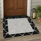 3' X 5' Black And Silver Geometric Washable Indoor Outdoor Area Rug