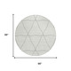 8' Navy Blue And Blue Round Geometric Washable Indoor Outdoor Area Rug