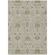 9' X 12' Beige And Brown Oriental Washable Indoor Outdoor Area Rug