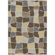 8' X 10' Chocolate And Brown Geometric Washable Indoor Outdoor Area Rug