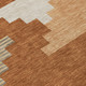3' X 5' Orange And Silver Geometric Washable Indoor Outdoor Area Rug