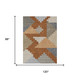 8' X 10' Orange And Silver Geometric Washable Indoor Outdoor Area Rug