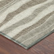 5' X 8' Beige And Brown Striped Washable Indoor Outdoor Area Rug