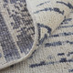2' X 3' Ivory And Blue Wool Abstract Hand Knotted Area Rug With Fringe