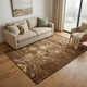 5' X 8' Brown Tan And Ivory Floral Hand Knotted Area Rug