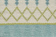 8' X 10' Ivory Blue And Green Wool Geometric Hand Loomed Area Rug