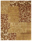 8' X 10' Gold And Brown Patchwork Hand Knotted Area Rug