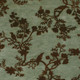 8' X 10' Green Blue And Brown Wool Floral Hand Knotted Area Rug