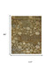8' X 10' Brown Green And Blue Floral Hand Knotted Area Rug