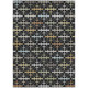 8' X 10' Black And Graphite Geometric Washable Indoor Outdoor Area Rug