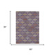 3' X 5' Plum And Purple Geometric Washable Indoor Outdoor Area Rug