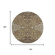 8' Chocolate And Brown Round Oriental Washable Indoor Outdoor Area Rug