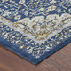 8' X 10' Navy Blue And Blue Oriental Washable Indoor Outdoor Area Rug