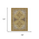 10' X 14' Walnut And Gold Oriental Washable Indoor Outdoor Area Rug