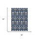 5' X 8' Navy Blue And Blue Oriental Washable Indoor Outdoor Area Rug
