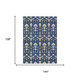 9' X 12' Navy Blue And Blue Oriental Washable Indoor Outdoor Area Rug