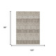 8' X 10' Beige And Brown Oriental Washable Indoor Outdoor Area Rug