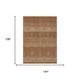 9' X 12' Orange And Brown Oriental Washable Indoor Outdoor Area Rug