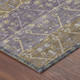 3' X 5' Plum And Purple Oriental Washable Indoor Outdoor Area Rug
