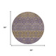 8' Plum And Purple Round Oriental Washable Indoor Outdoor Area Rug