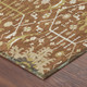 3' X 5' Orange And Brown Oriental Washable Indoor Outdoor Area Rug