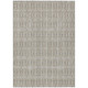 3' X 5' Beige And Brown Striped Washable Indoor Outdoor Area Rug