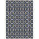 8' X 10' Navy Blue And Blue Striped Washable Indoor Outdoor Area Rug