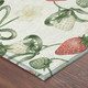 10' X 14' Ivory And Linen Floral Washable Indoor Outdoor Area Rug