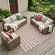 8' X 10' Blush And Pink Floral Washable Indoor Outdoor Area Rug