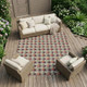 9' X 12' Eggplant And Purple Floral Washable Indoor Outdoor Area Rug
