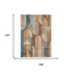 10' X 14' Coral And Orange Geometric Washable Indoor Outdoor Area Rug
