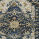 3' X 5' Navy Blue And Blue Floral Medallion Washable Indoor Outdoor Area Rug