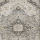 3' X 5' Silver And Gray Floral Medallion Washable Indoor Outdoor Area Rug