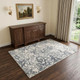 4' X 6' Cream And Gray Trellis Area Rug