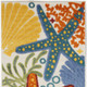 10' Blue And Yellow Indoor Outdoor Runner Rug
