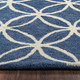 8' X 10' Blue And Ivory Wool Geometric Hand Tufted Area Rug