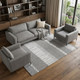 9' X 12' Gray Natural Dark Gray Light Gray And Ivory Wool Striped Hand Tufted Area Rug